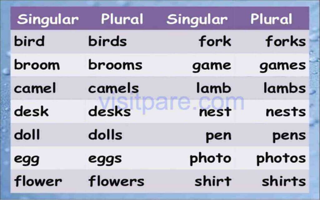 Penggunaan Singular VS Plural Noun