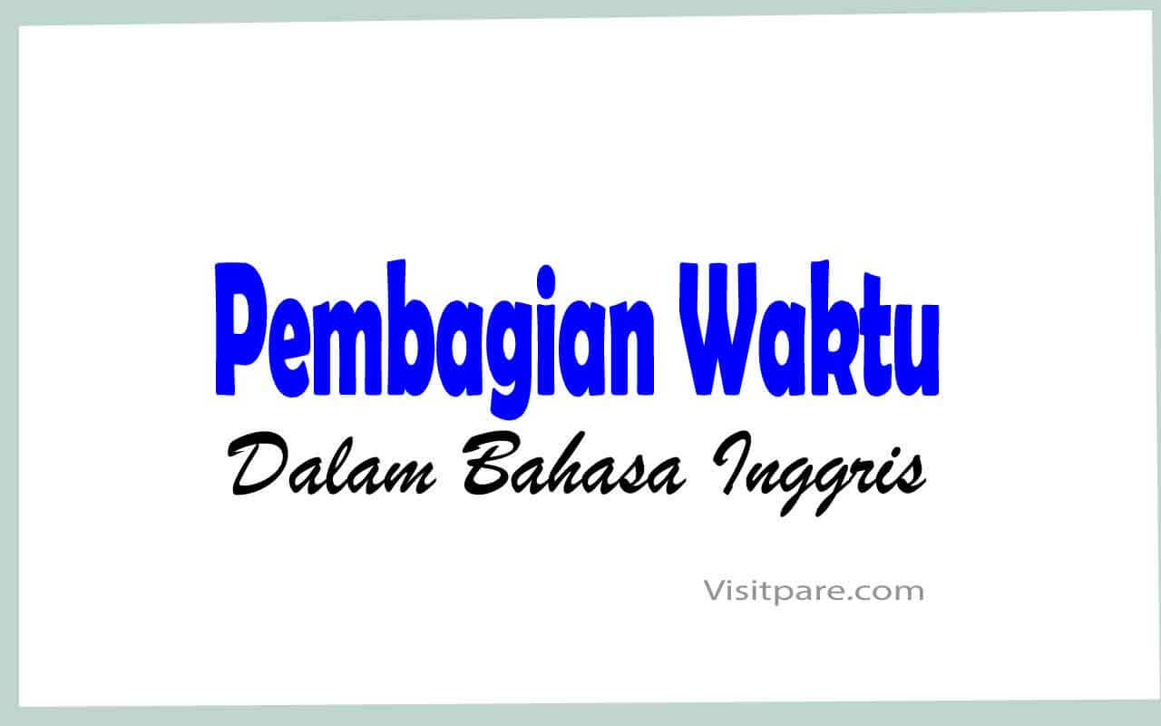 Waktu dalam Bahasa Inggris