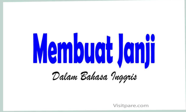 Membuat Janji Dalam Bahasa Inggris
