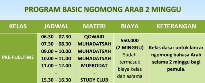 Kursus Bahasa Arab Al-Azhar Kampung Inggris Pare Kediri