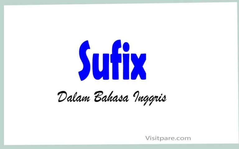 Sufix dalam Bahasa Inggris