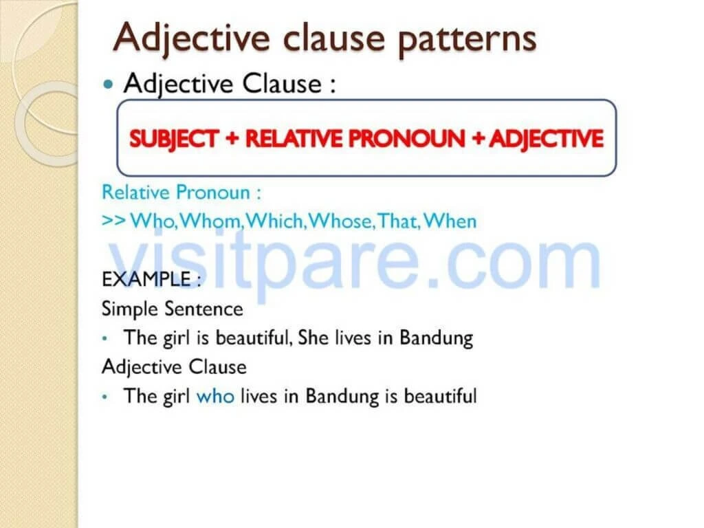 Jenis-jenis Adjective