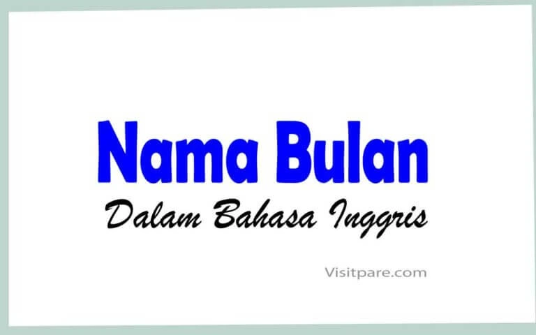 Nama Bulan Dalam Bahasa Inggris