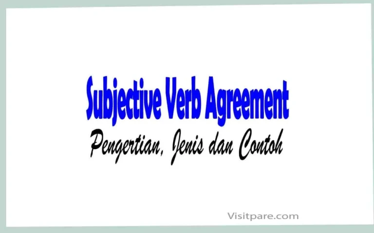 Pengertian Subjective Verb Agreement