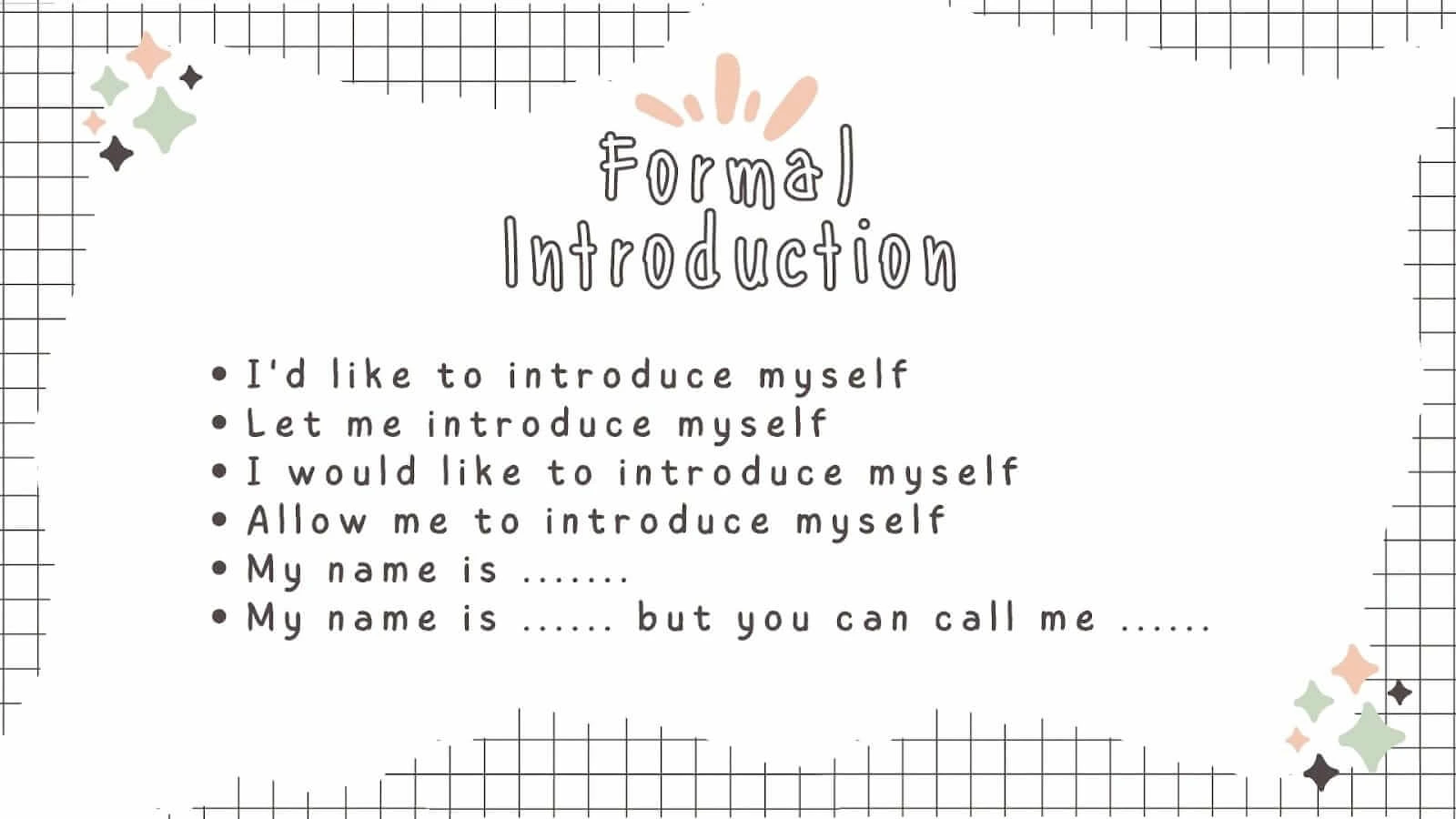 formal introduction