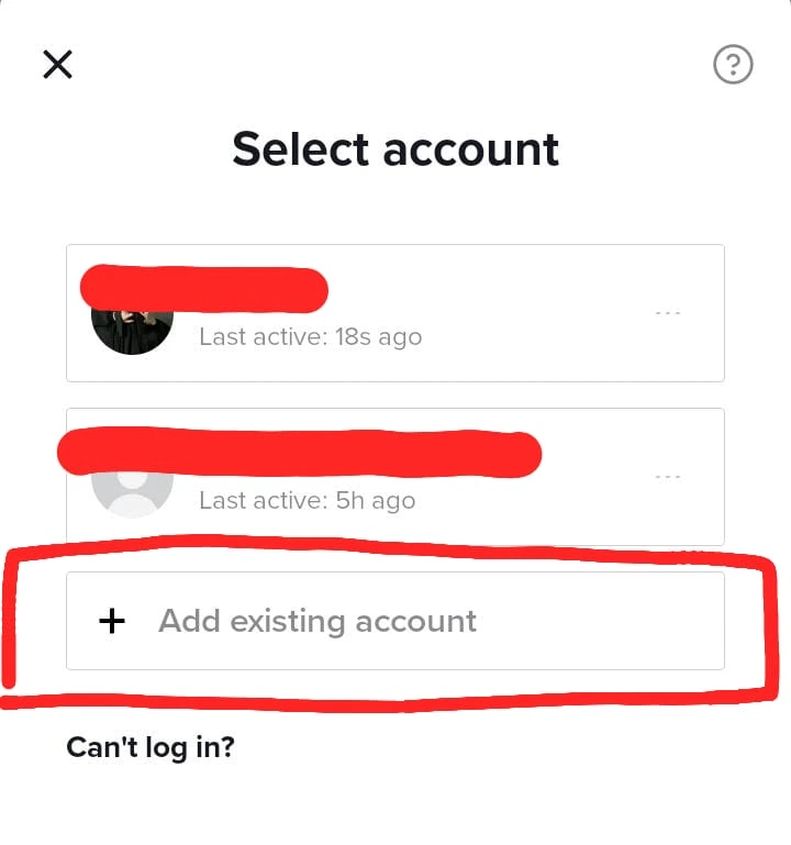 Add Existing Account